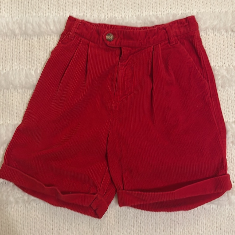 Y2K Talbots shorts corduroy red girls 6